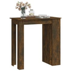 Petromila vidaXL Barový stôl s regálom tmavý dub 102x50x103,5 cm drevotrieska