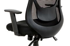 Autronic kancelárska stolička, synchrónny mech., čierna MESH, plast. Kríž KA-A186 BK