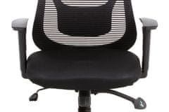 Autronic kancelárska stolička, synchrónny mech., čierna MESH, plast. Kríž KA-A186 BK