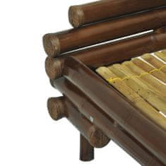 Vidaxl Rám postele, tmavohnedý, bambus, 140 x 200 cm