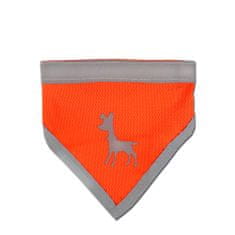 Alcott Reflexná šatka pre psov oranžová veľkosť M
