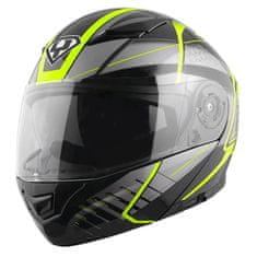 YOHE Výklopná moto helma 950-16 Farba Black-Grey, Veľkosť XL (61-62)