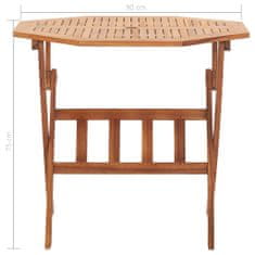 Vidaxl Skladací záhradný stôl 90x75 cm, akáciový masív
