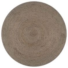Petromila vidaXL Ručne vyrobený koberec sivý 150 cm jutový okrúhly