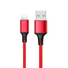 MG kábel USB / Lightning 2.4A 2m, červený