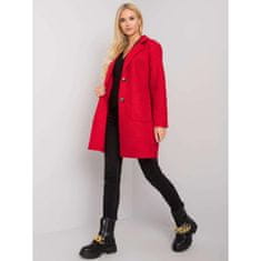 Och Bella Dámsky kabát s vreckami Polli OCH BELLA červený TW-PL-BI-21717.40P_378759 Univerzálne