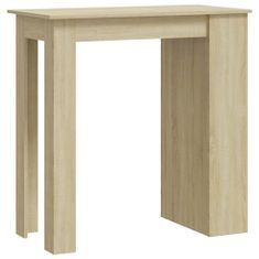 Petromila vidaXL Barový stôl s úložným regálom dub 102x50x103,5 cm drevotrieska