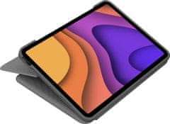 Logitech ochranný kryt s klávesnicí Folio Touch pro Apple iPad Air (4. generace), UK (920-009968), šedá