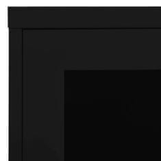 Vidaxl Kancelárska skriňa čierna 90x40x70 cm oceľ