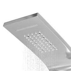 Vidaxl Sprchový panel z nehrdzavejúcej ocele, zakrivený