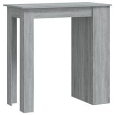 Petromila vidaXL Barový stôl s úložným regálom sivý sonoma 102x50x103,5 cm drevotrieska