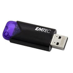 Emtec USB flash disk "B110 Click Easy", 128GB, USB 3.2, čierna-fialová