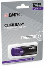 Emtec USB flash disk "B110 Click Easy", 128GB, USB 3.2, čierna-fialová