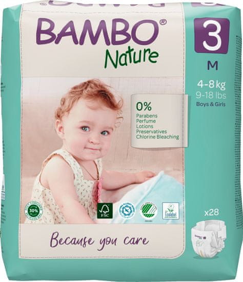 Bambo Nature 3, 28 ks, pre 4-8 kg