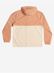 Krémovo-oranžová pánska ľahká rifľová bunda Quiksilver Natural Dyed Or Dyed XL