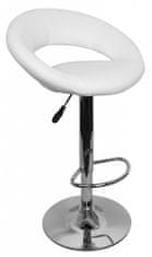 Bruxxi Barová stolička Ferdal, syntetická koža, biela