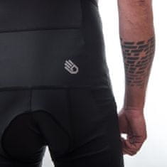 Sensor Pánske cyklistické nohavice krátke s trakmi CYKLO ENTRY čierna XXL