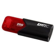 Emtec USB flash disk "B110 Click Easy", 256GB, USB 3.2, čierna-červená
