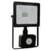 ACA Lighting čierna SENSOR LED SMD reflektor IP66 10W 6000K 880Lm 230V Ra80 Q1060S