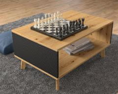 Homlando Konferenčný stolík LUXI 90x60 cm dub artisan / čierny 