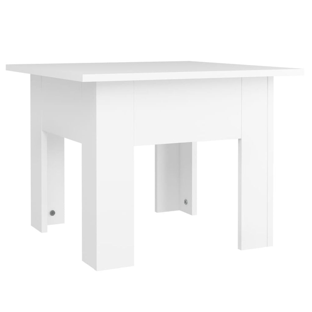 Vidaxl Konferenčný stolík biely 55x55x42 cm drevotrieska