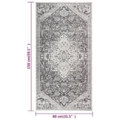 Vidaxl Vonkajší koberec hladké tkanie 80x150 cm bledosivý