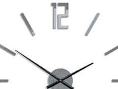 ModernClock 3D nalepovacie hodiny Carlo sivé