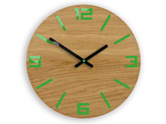 ModernClock Nástenné hodiny Arabic hnedo-zelené