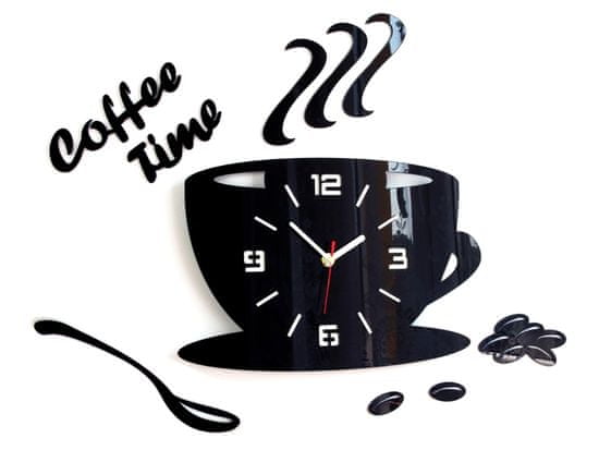 ModernClock Nástenné hodiny Coffee čierne