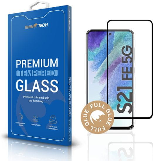 RhinoTech Tvrdené ochranné 2.5D sklo pre Samsung Galaxy S21 FE (Full Glue) RT239