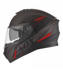 Nox Prilba N918 META, NOX (čierna matná, červená) 2022 XL