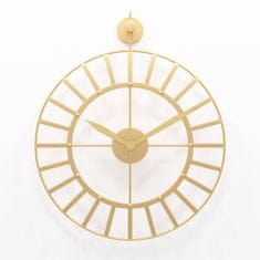 Dizajnové nástenné hodiny Rustical 50cm gold