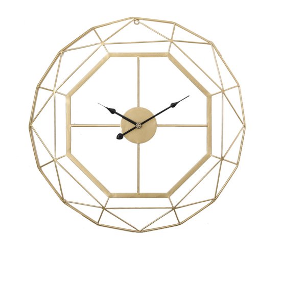 Dizajnové nástenné hodiny LOVE Gold 60cm