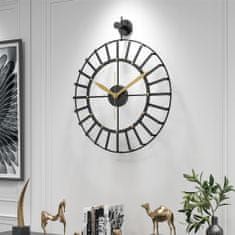 Dizajnové nástenné hodiny Rustical - 50cm black
