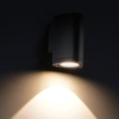 ACA ACA Lighting LED HP vonkajšie nástenné svietidlo 3W 150LM 50d 230V AC 3.000K tmavá šedá CRI80 IP54 30.000hod LG2981G