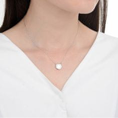 MOISS Elegantný strieborný náhrdelník s perleťou N0000522