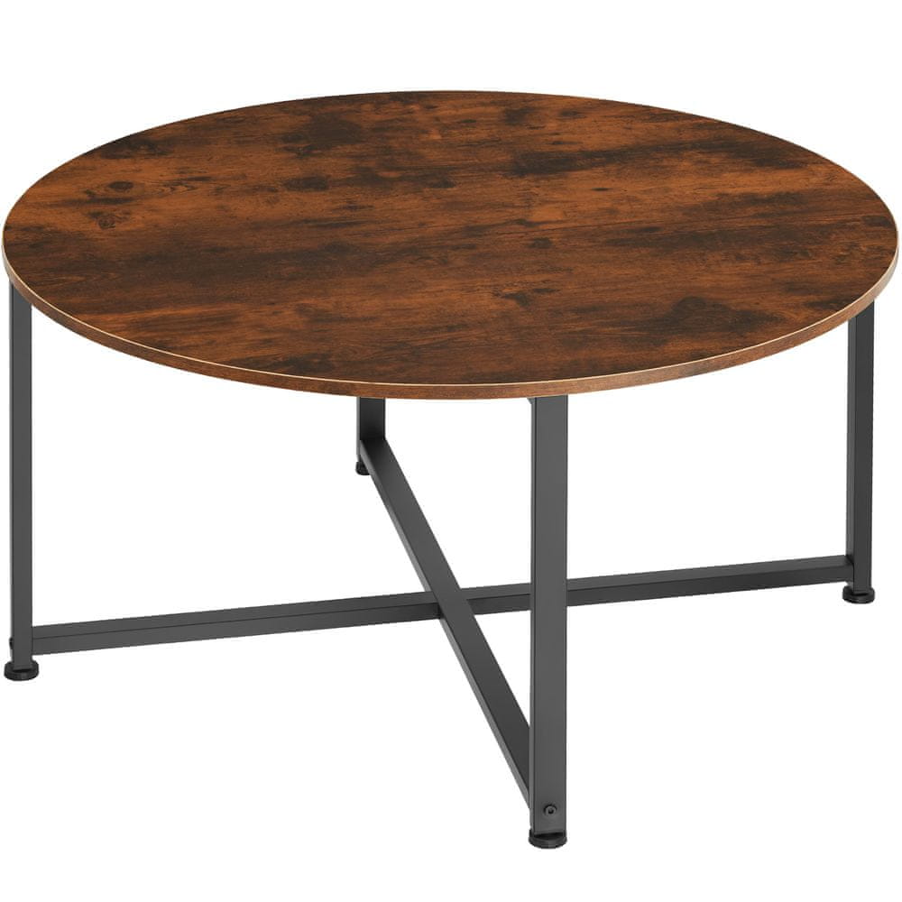 tectake Konferenčný stolík Aberdeen 88,5x47cm - Industrial tmavé drevo