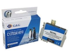 G&G Epson 603XL BK Pigment, Premium patentovaný cartridge, XL 500 strán s čipom, Black - Čierna 