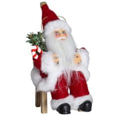 Dům Vánoc Ozdoba na stromček Santa malý na stoličke 18 cm