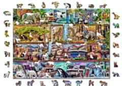Wooden city Drevené puzzle Úžasné kráľovstvo zvierat 2v1, 1010 dielikov EKO