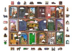 Wooden city Drevené puzzle Otvorené a zatvorené dvere 2v1, 1010 dielikov EKO