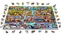 Wooden city Drevené puzzle Úžasné kráľovstvo zvierat 2v1, 1010 dielikov EKO