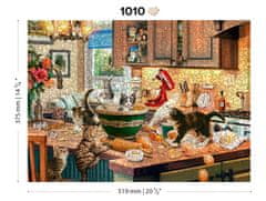 Wooden city Drevené puzzle Neposedné mačiatka v kuchyni 2v1, 1010 dielikov EKO