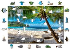Wooden city Drevené puzzle Pláž na Paradise Island, Karibské more 2v1, 505 dielikov EKO