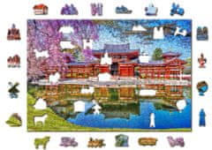 Wooden city Drevené puzzle Chrám Byodo-in, Kjóto, Japonsko 2v1, 505 dielikov EKO