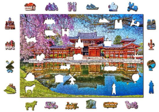 Wooden city Drevené puzzle Chrám Byodo-in, Kjóto, Japonsko 2v1, 505 dielikov EKO