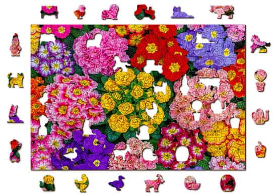 Wooden city Drevené puzzle Rozkvitnuté kvety 2v1, 505 dielikov EKO