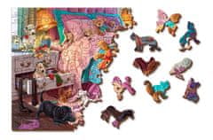 Wooden city Drevené puzzle Nezbená šteňatá 2v1, 505 dielikov EKO