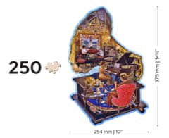 Wooden city Drevené puzzle Útulný gramofón 250 dielikov EKO