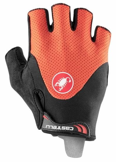 Castelli Pánské cyklistické rukavice Arenberg Gel 2 Glove Fiery Red/Black